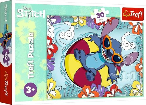 Trefl, 30 darabos puzzle csomag, Disney Lilo & Stitch nyaraláson
