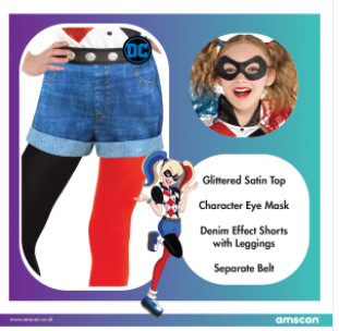 Harley Quinn lány jelmez 6-8 éveseknek