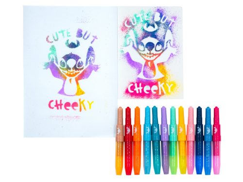 Fújó filctoll nagy szett, 12 tollal, Stitch