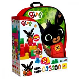 Bing nyuszi építőkockák piros hátizsákban