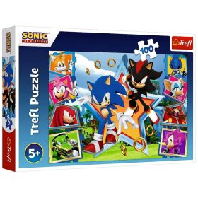 Trefl, Találkozás Sonic-kal, 100 darabos puzzle csomag