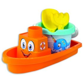 Homokozó szett hajóval - halacskás