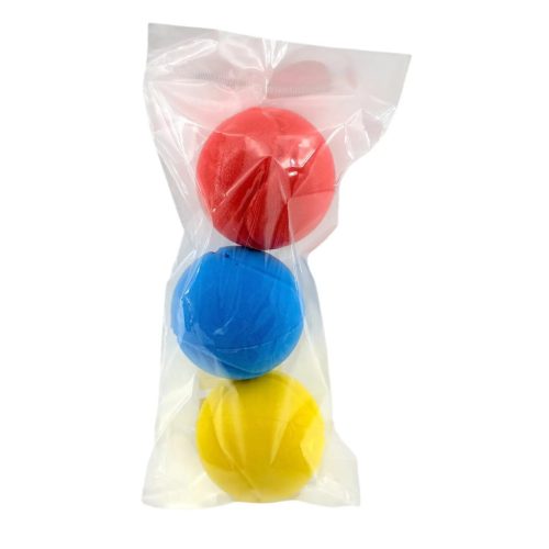 3 darab szivacslabda zacskóban - 7 cm