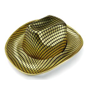 Zsinóros disco szövet kalap arany