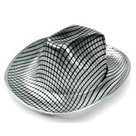 Zsinóros disco szövet kalap ezüst