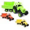 Műanyag traktor utánfutóval 68 cm