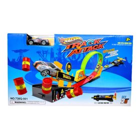 Kilövős autópálya játékszett dobozban