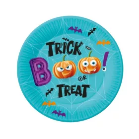 Halloween Trick or Treat, papír tányér, 23 cm, 6 db/cs