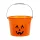 Halloween cukorkás mosolygós tök vödör, 1 db, műanyag