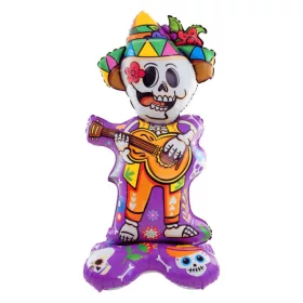 Halloween mexikói csontváz, álló fóli lufi, 155 cm