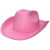 Kalap, textil, cowboy, rózsaszín, felnőtt méret