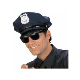 Rendőr sapka, fekete, felnőtt