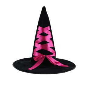 Boszorkány kalap, pink szalagos