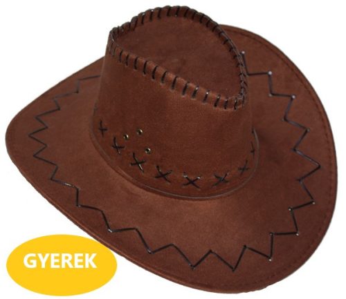 Cowboy, velúr kalap, barna , gyerek
