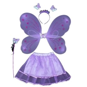 Pillangó jelmez - lila - 4 részes, szoknyával
