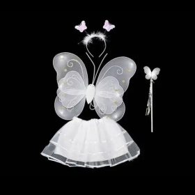 Pillangó jelmez - fehér - 4 részes, szoknyával
