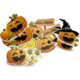 Halloween fűzér, tökök
