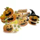 Halloween fűzér, tökök