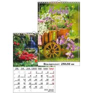   Falinaptár 23x33 cm spirálozott T-Calendar "Kertek"