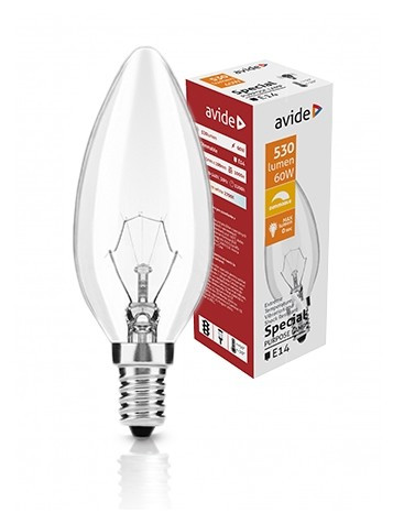 Speciális Izzó C35 60W, E14 foglalat WW (Avide hőálló)- gyertya