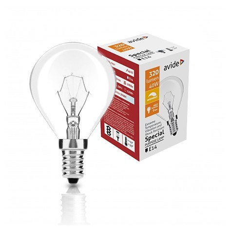 Speciális Izzó P45 25W E14 WW (Avide hőálló) - gömb