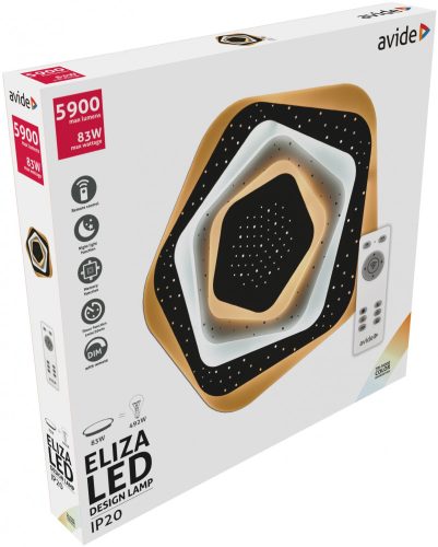 Mennyezeti Lámpa Eliza 83W(41.5+41.5) RF Távirányítóval