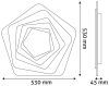 Mennyezeti Lámpa Eliza 83W(41.5+41.5) RF Távirányítóval