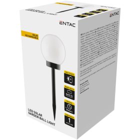 Entac Kerti Szolár Lámpa 380mm Műanyag 1 LED Gömb fej