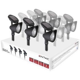 Entac Kerti Szolár Lámpa Reflektor 320mm Műanyag 3 LED