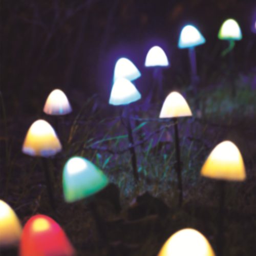 Entac Kerti Szolár Lámpa, 8db Gomba, 200mm 8db RGB LED