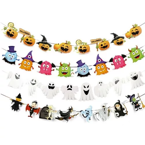 Halloween fűzér, szörnyecskék