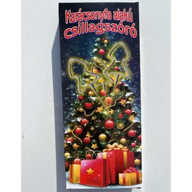 Fenyőfa alakú csillagszóró, 5 db/cs