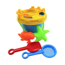 Homokozó formák + vödör játékszett hálóban, 