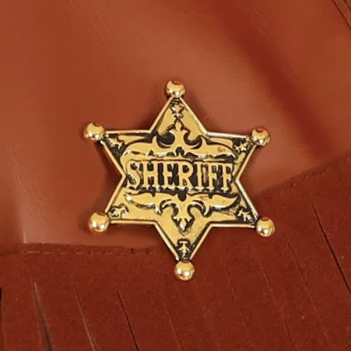 Sheriff csillag, patinás, fém kitűző