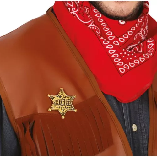Sheriff csillag, patinás, fém kitűző