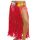 Hawaii szoknya virágokkal, piros szín, 75 cm