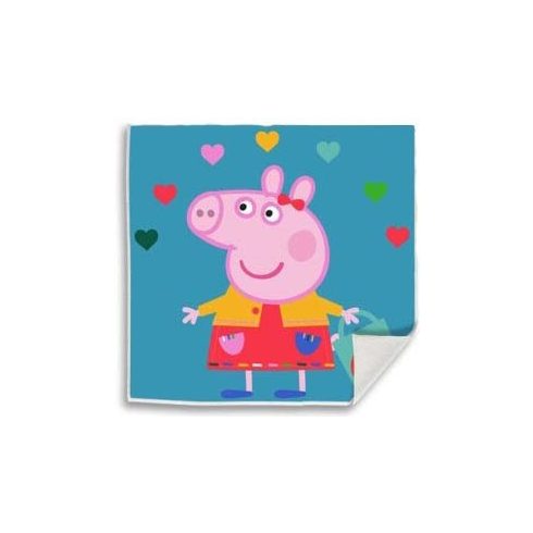 Peppa malac Hearts Mágikus Kéztörlő arctörlő, törölköző 30x30cm