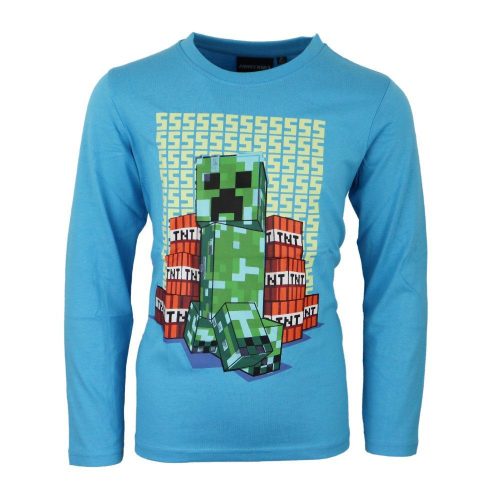 Minecraft Block Blaster sötétben világító gyerek hosszú ujjú póló, felső 12 év / 152 cm