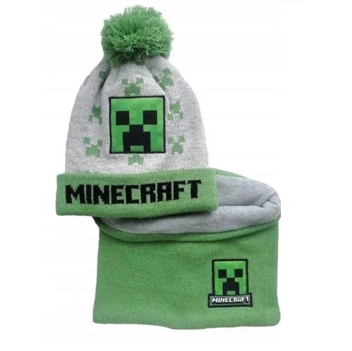 Minecraft gyerek sapka + snood szett 54 cm