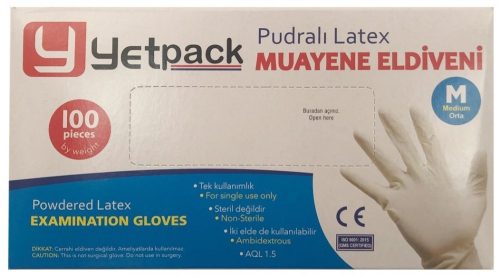 Gumikesztyű M-es méret.100 Db-os
