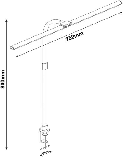 Avide LED Asztali Lámpa Duplafejű 18W