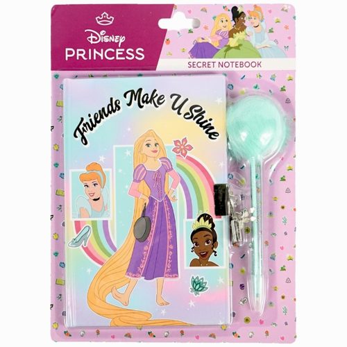 Disney Hercegnők Shine emlékkönyv, lakatos napló tollal