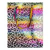 Színes Leopard csillámos papír ajándéktasak, ajándékzacskó 18x10x23 cm