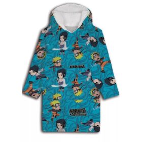   Naruto Chibi belebújós plüss polár takaró, poncsó 7-14 év 