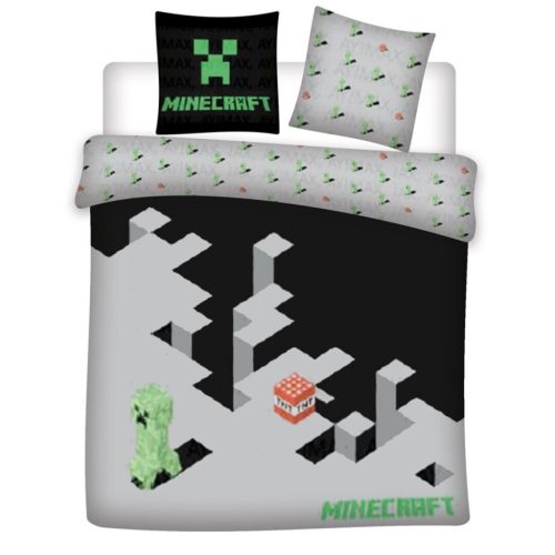 Minecraft Shadow Minesb dupla, kétszemélyes ágyneműhuzat 240×220cm, 65x65 cm