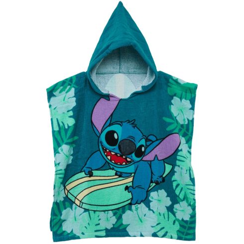 Disney Lilo és Stitch, A csillagkutya Surf strand törölköző poncsó 60x120 cm