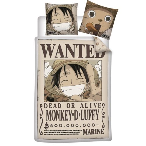 One Piece Wanted Poster ágyneműhuzat 140×200cm, 65×65 cm