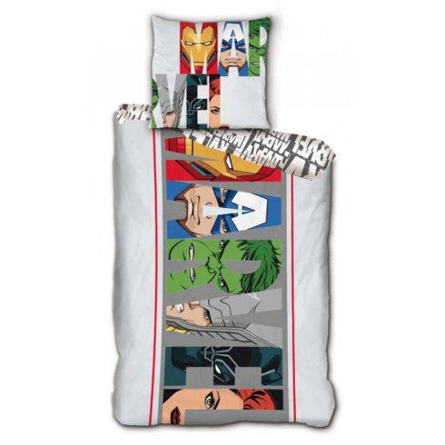 Boszúállók Marvel Heroic Squad ágyneműhuzat 140×200cm. 63×63 cm microfibre