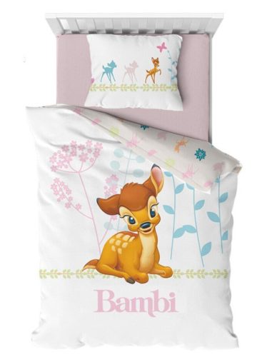 Disney Bambi Flowers gyerek, ovis ágyneműhuzat 100×140cm, 40×60 cm