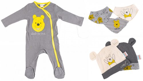 Disney Micimackó Yay baba rugdalózó + sapka és nyálkendő 6 db-os szett 74/80 cm